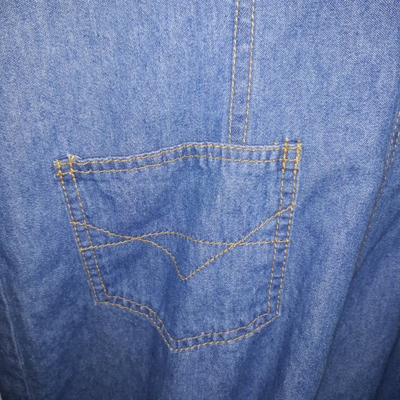 Jean Dress with Silver Buckles Size Large - Picture 4 of 4